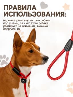 Ринговка для собак, 130×0.8 см, красная