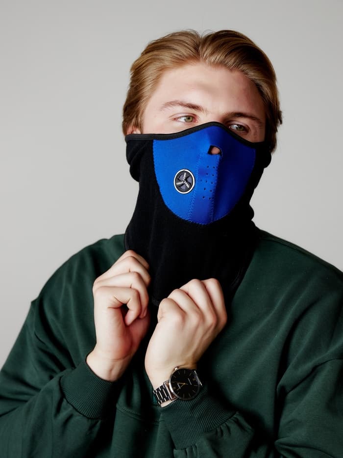 Маска защитная для лица ONLYTOP, флис, р. универсальный