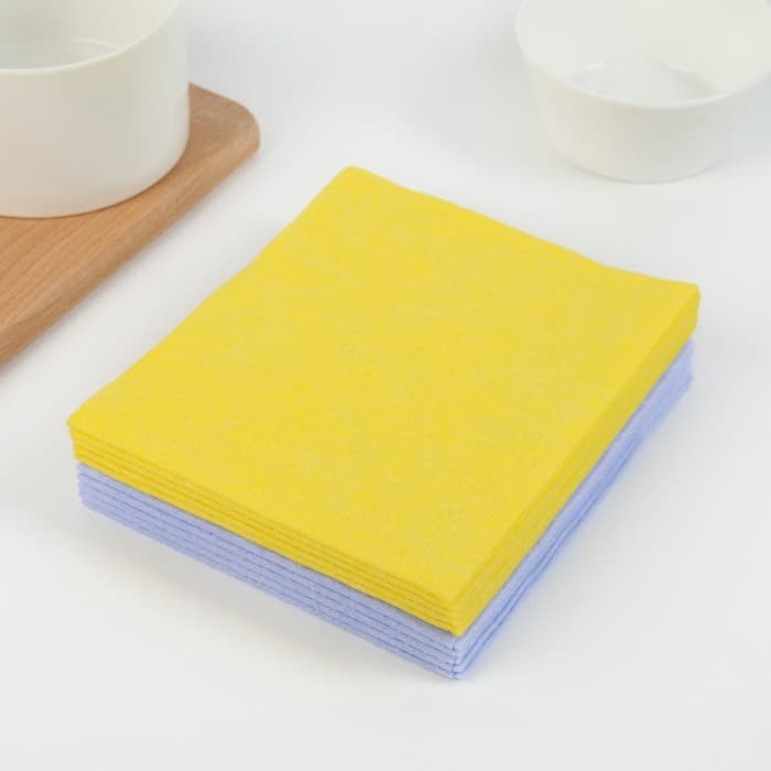 Набор вискозных салфеток универсальных Доляна, 30×34 см, 10 шт., плотность 80 г/м², МИКС