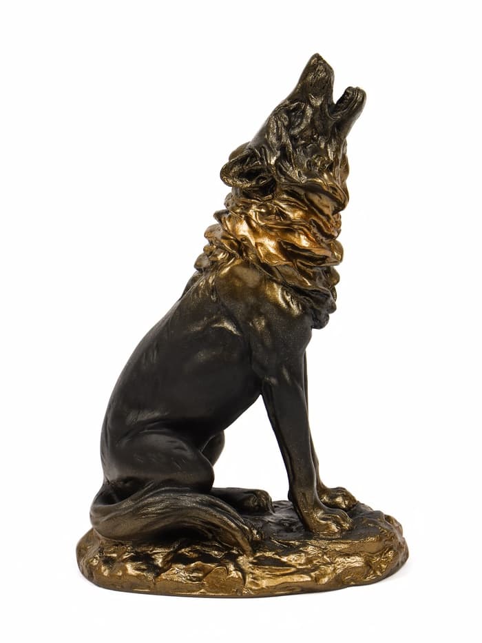 Фигурка «Волк», гипс под бронзу, 11×18×7 см