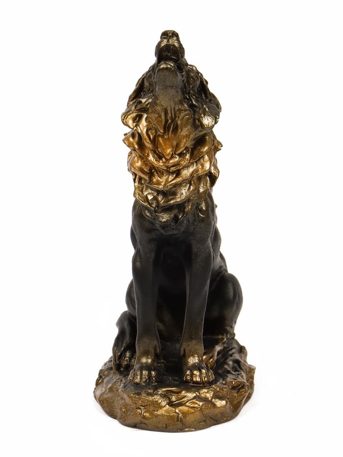 Фигурка «Волк», гипс под бронзу, 11×18×7 см