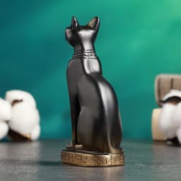 Фигурка гипс «Кошка египетская», бронза, 7×14×5 см