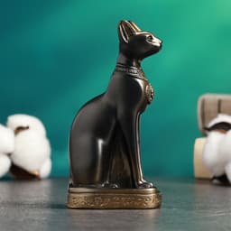 Фигурка гипс «Кошка египетская», бронза, 7×14×5 см