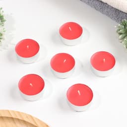 Набор свечей ароматических чайных «Тропические фрукты», 3.8×1.6 см, 3.5 ч, 12 г, 6 шт.