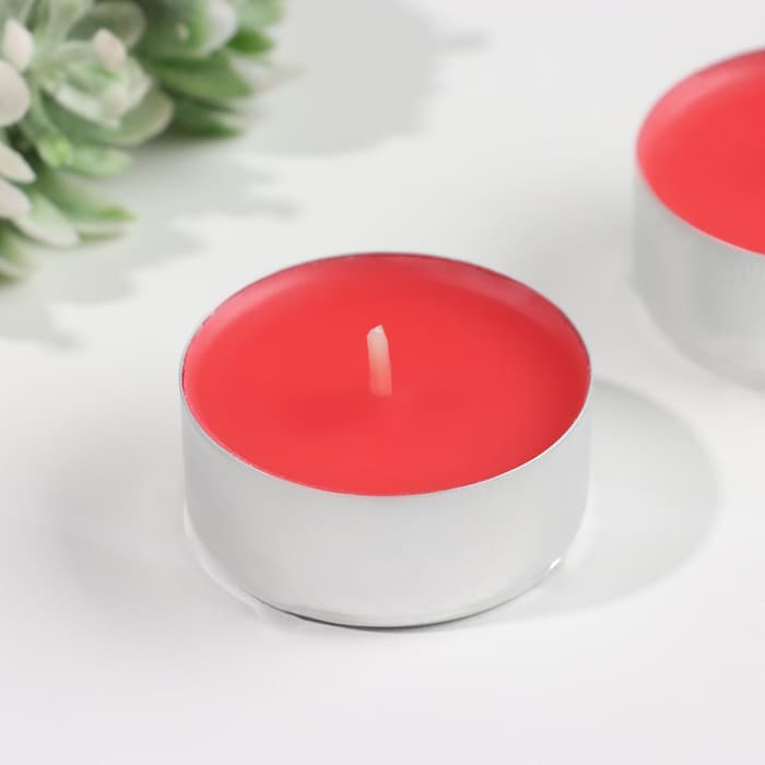 Набор свечей ароматических чайных «Тропические фрукты», 3.8×1.6 см, 3.5 ч, 12 г, 6 шт.