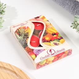 Набор свечей ароматических чайных «Тропические фрукты», 3.8×1.6 см, 3.5 ч, 12 г, 6 шт.