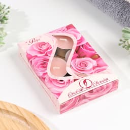 Набор свечей ароматических чайных «Роза», 3.8×1.6 см, 3.5 ч, 12 г, 6 шт.