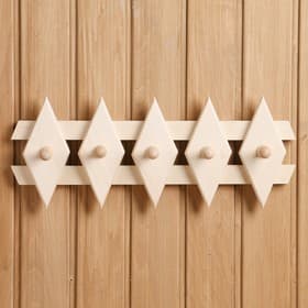 Вешалка для бани и сауны «Ромбик», липа, 45×18×9 см, 5 крючков, «Добропаровъ»