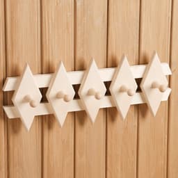 Вешалка для бани и сауны «Ромбик», липа, 45×18×9 см, 5 крючков, «Добропаровъ»