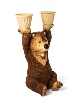 Садовая фигура из гипса «Медведь большой с кашпо», 75×30×40 см