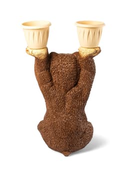 Садовая фигура из гипса «Медведь большой с кашпо», 75×30×40 см