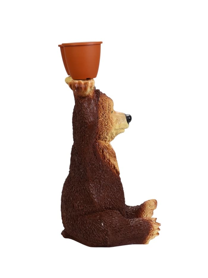 Садовая фигура из гипса «Медведь большой с кашпо», 75×30×40 см