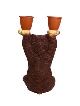 Садовая фигура из гипса «Медведь большой с кашпо», 75×30×40 см