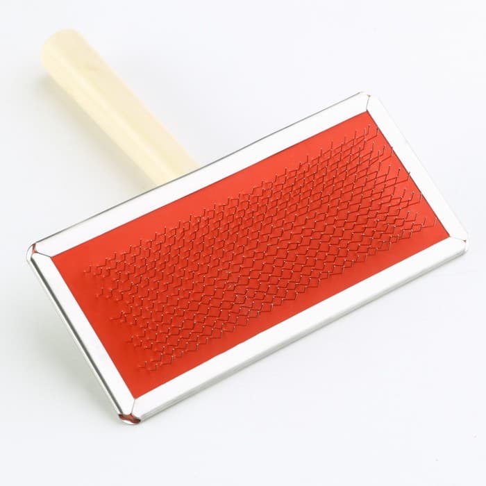 Пуходёрка большая Wood, 12×13 см, узкая, без капель, деревянная ручка, цвет МИКС