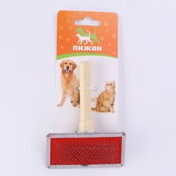 Пуходёрка большая Wood, 12×13 см, узкая, без капель, деревянная ручка, цвет МИКС