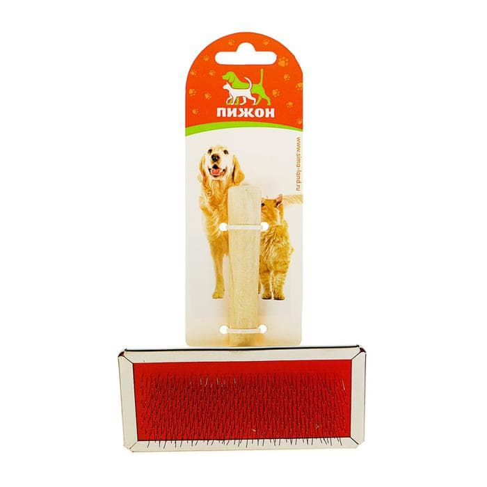 Пуходёрка большая Wood, 12×13 см, узкая, без капель, деревянная ручка, цвет МИКС