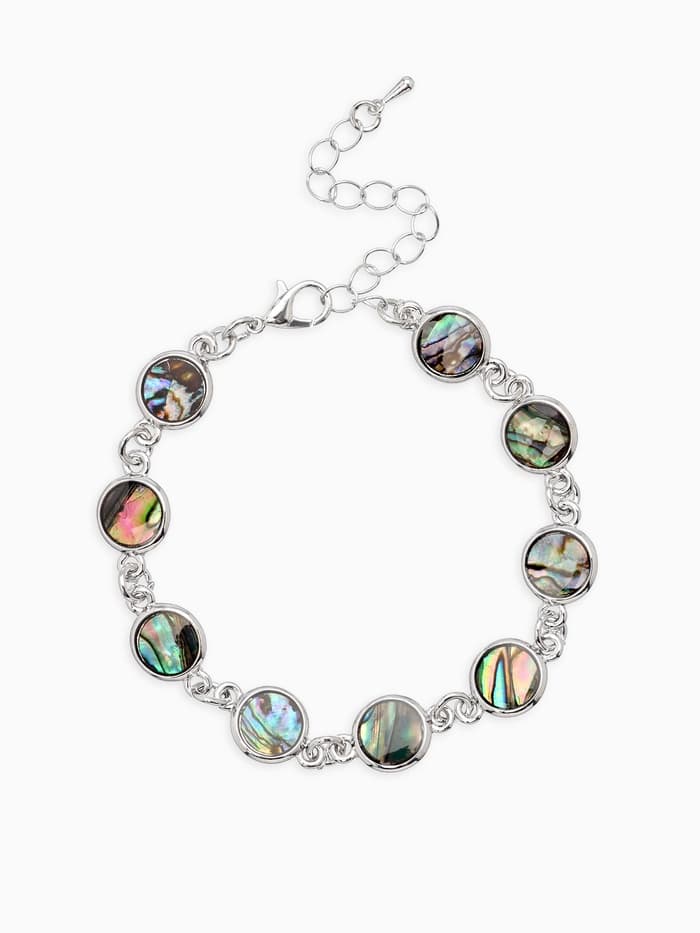 Браслет цепочка «Галиотис. Круг», L=17 см, + удлинитель 5 см, цвет серебро, разноцветный