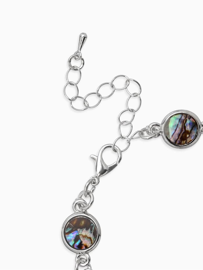 Браслет цепочка «Галиотис. Круг», L=17 см, + удлинитель 5 см, цвет серебро, разноцветный