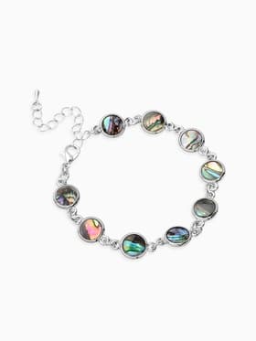 Браслет цепочка «Галиотис. Круг», L=17 см, + удлинитель 5 см, цвет серебро, разноцветный