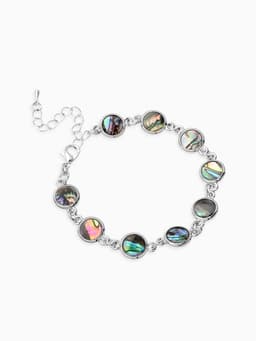 Браслет цепочка «Галиотис. Круг», L=17 см, + удлинитель 5 см, цвет серебро, разноцветный