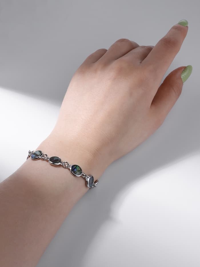 Браслет цепочка «Галиотис. Круг», L=17 см, + удлинитель 5 см, цвет серебро, разноцветный