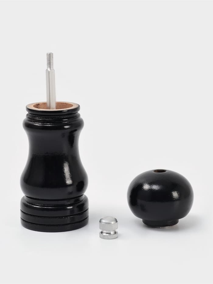 Мельница для специй Доляна «Дуновение леса», 12×4.3 см, керамический механизм, чёрная