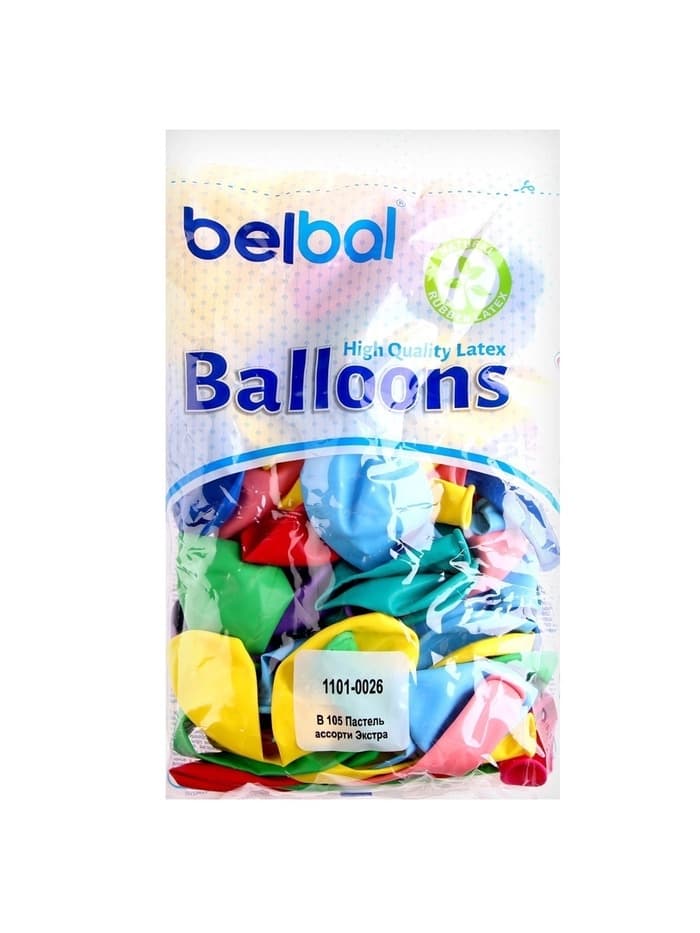 Воздушные шары латексные 14", пастель, 50 шт., МИКС