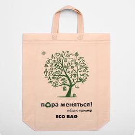 Пакет с петлевой ручкой «Эко», 44×42×10 см, бежевый