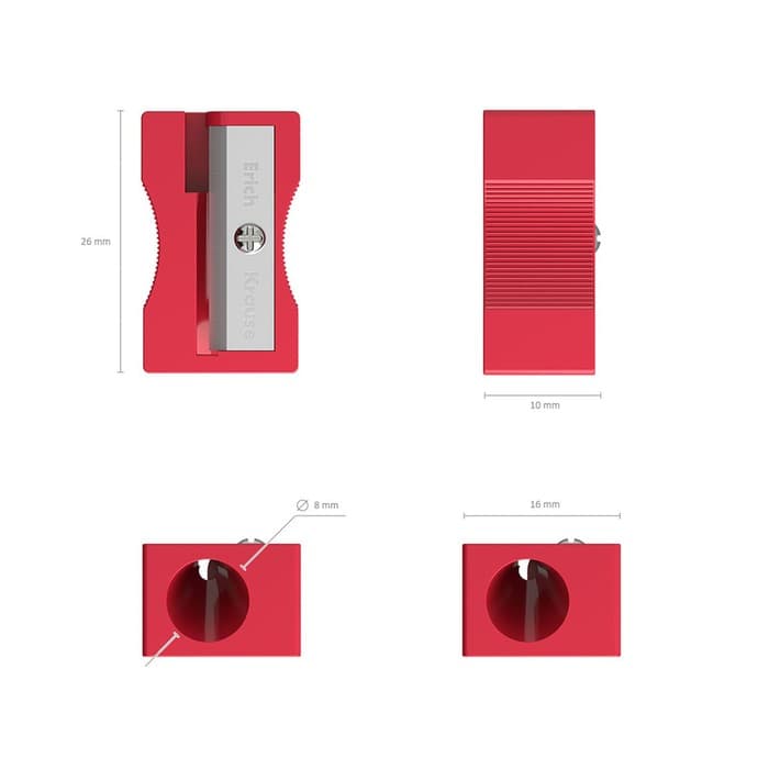 Точилка ErichKrause. Unity, диаметр отверстия 8 мм, МИКС