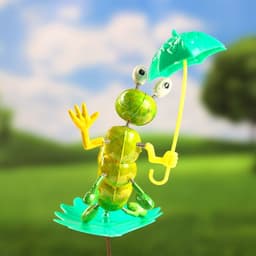 Штекер садовый «Гусеница с зонтиком», 16×13 см, h=60 см, МИКС, Greengo