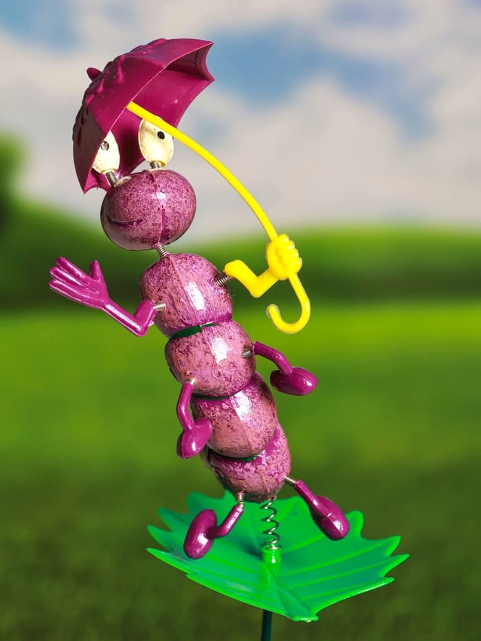 Штекер садовый «Гусеница с зонтиком», 16×13 см, h=60 см, МИКС, Greengo