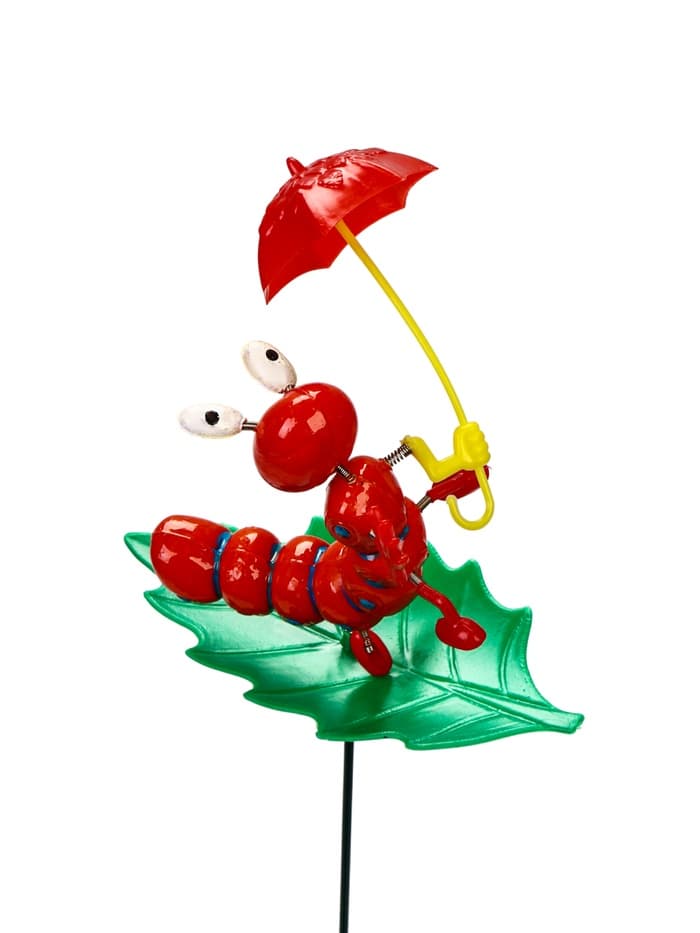 Штекер садовый «Гусеница с зонтиком», 16×13 см, h=60 см, МИКС, Greengo