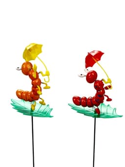 Штекер садовый «Гусеница с зонтиком», 16×13 см, h=60 см, МИКС, Greengo