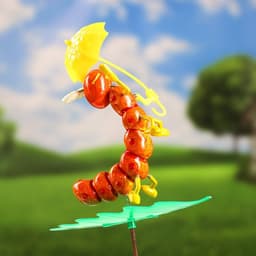 Штекер садовый «Гусеница с зонтиком», 16×13 см, h=60 см, МИКС, Greengo