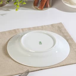 Тарелка Добрушский завод «Маки красные», d=20 см, фарфор, белая