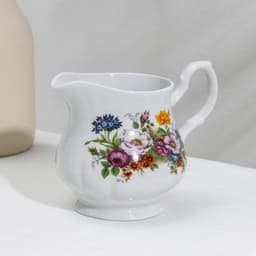 Сервиз чайный Добрушский завод «Букет цветов», 15 предметов, фарфор, белый