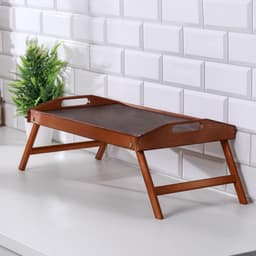 Столик - поднос для завтрака складной Дарим Красиво, 50×30 см, с ручками, дерево, коричневый