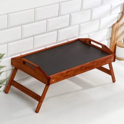 Столик - поднос для завтрака складной Дарим Красиво, 50×30 см, с ручками, дерево, коричневый