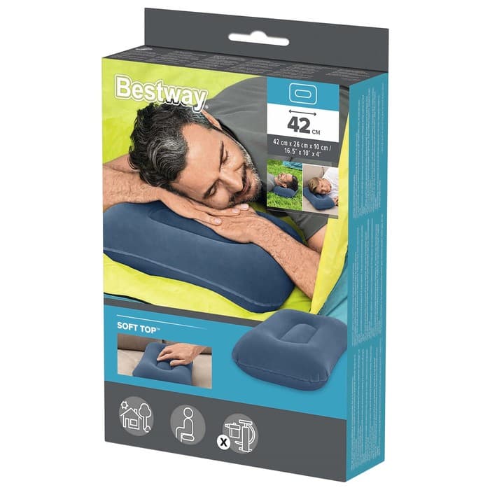 Подушка надувная, 42×26×10 см, цвет МИКС, 67121 Bestway