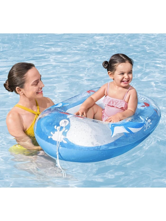 Лодочка надувная «Дельфин», 102×69 см, от 3-6 лет, цвет МИКС, 34037 Bestway