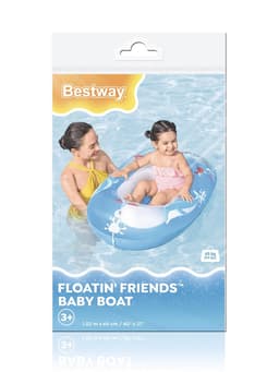 Лодочка надувная «Дельфин», 102×69 см, от 3-6 лет, цвет МИКС, 34037 Bestway