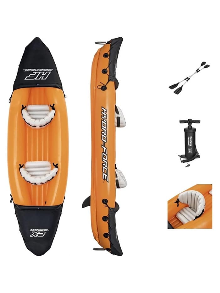 Байдарка Rapid X2 Kayak, двухместная, вёсла 218 см, до 160 кг, 321×100×48 см, 65077 Bestway