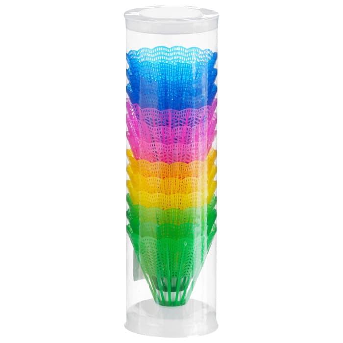 Набор воланов для бадминтона, 12 шт., пластик, в тубе, цвет МИКС