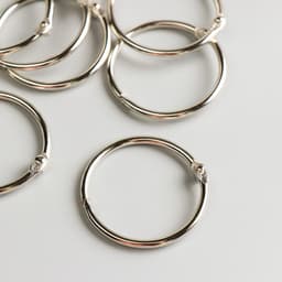 Кольца для творчества (фотоальбомов) «Серебро», внутренний d=3.7 см, внешний d=4.3 см, набор 10 шт.