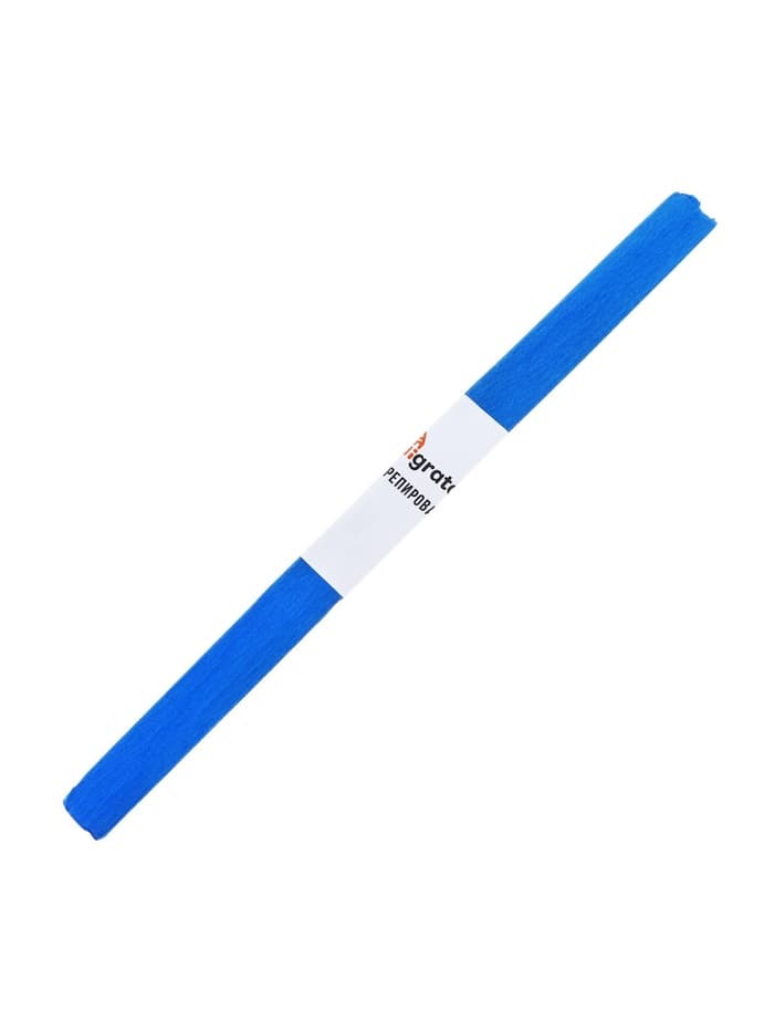 Бумага крепированная 50×200 см, в рулоне, 32 г/м², синий