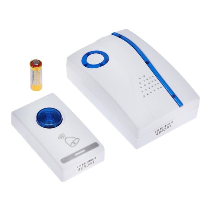 Звонок Luazon LZDV-07, беспроводной, 2хAA (не в комплекте), LR23A, белый