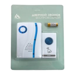 Звонок Luazon LZDV-07, беспроводной, 2хAA (не в комплекте), LR23A, белый