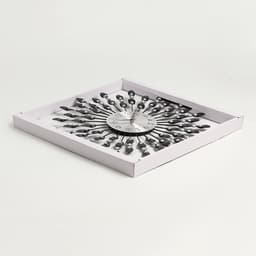 Часы настенные интерьерные «Павлин», бесшумные, плавный ход, d=48 см, циферблат d=14 см, от батарейки 1×АА