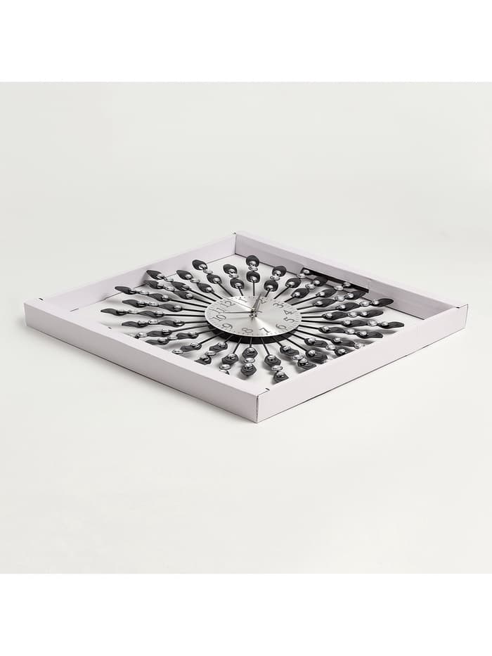 Часы настенные интерьерные «Павлин», бесшумные, плавный ход, d=48 см, циферблат d=14 см, от батарейки 1×АА