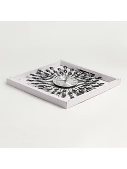 Часы настенные интерьерные «Павлин», бесшумные, плавный ход, d=48 см, циферблат d=14 см, от батарейки 1×АА